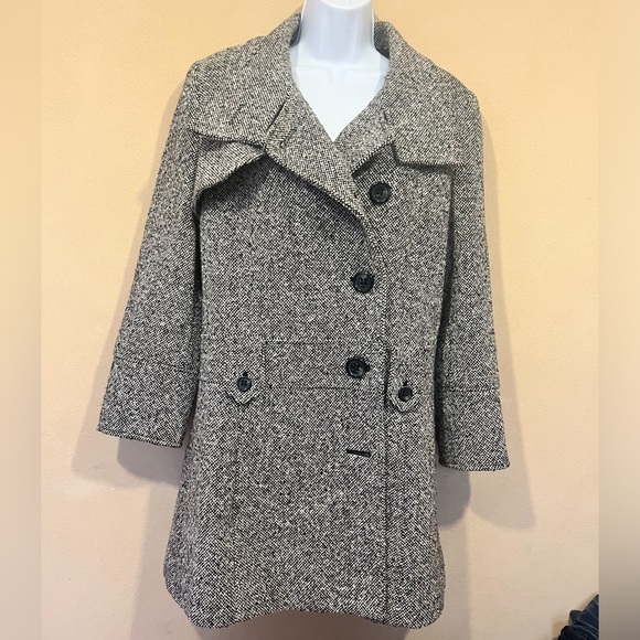 Guess Tweed Wool Coat - Picture 3 of 5